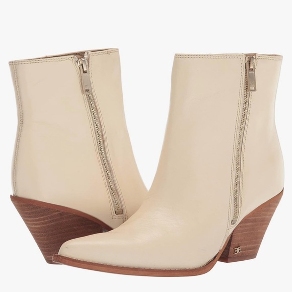 NWT Sam Edelman Womens Jane Leather Pointed Toe Ankle Boot. Color:Ivory Size:9.5 - Picture 8 of 17